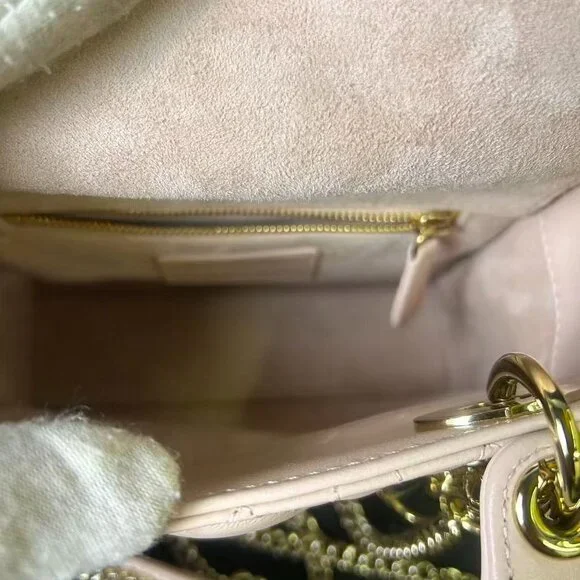 Lady Dior Mini Bag – Beige Lambskin with Gold Hardware - Picture 11 of 16